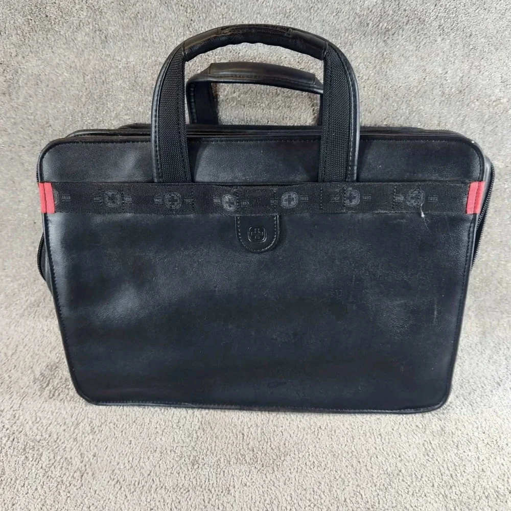 SwissGear Briefcase Black Ballistic Nylon Organizer Business Bag Unisex